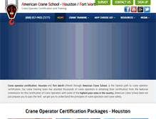 Tablet Screenshot of cranetrainingtexas.com